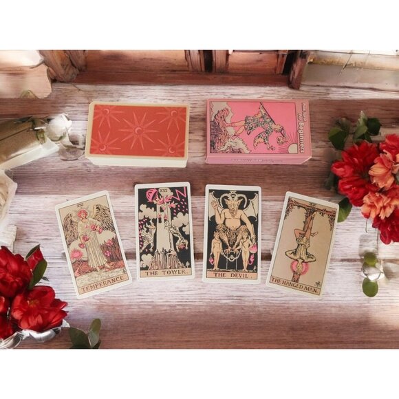Pink Tarot for Beginners Deck 78 Cards Classic Design Spiritual Tool - Picture 1 of 9